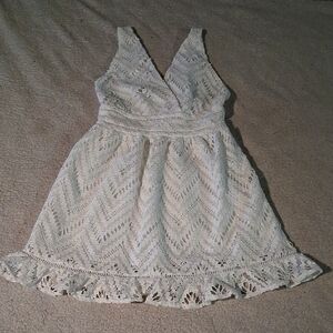 New Sugarlips White Lace Mini Dress